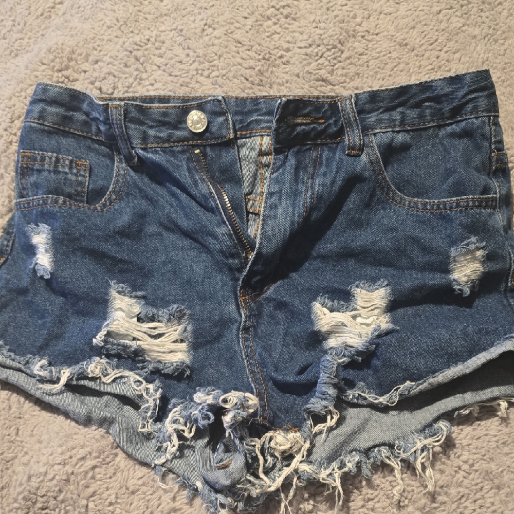 Distressed Denim Women Shorts